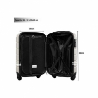 Troler cabina avion, cu carcasa rigida, TSA, 52cm x 35cm x 20cm, bej, Vivo, SC20-BEIGE